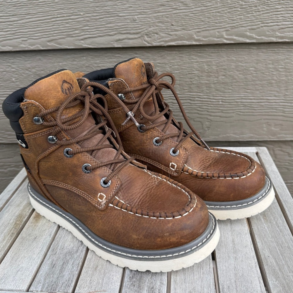 Wolverine Loader Waterproof Plus Brown Work Boots Men's Size 8.5